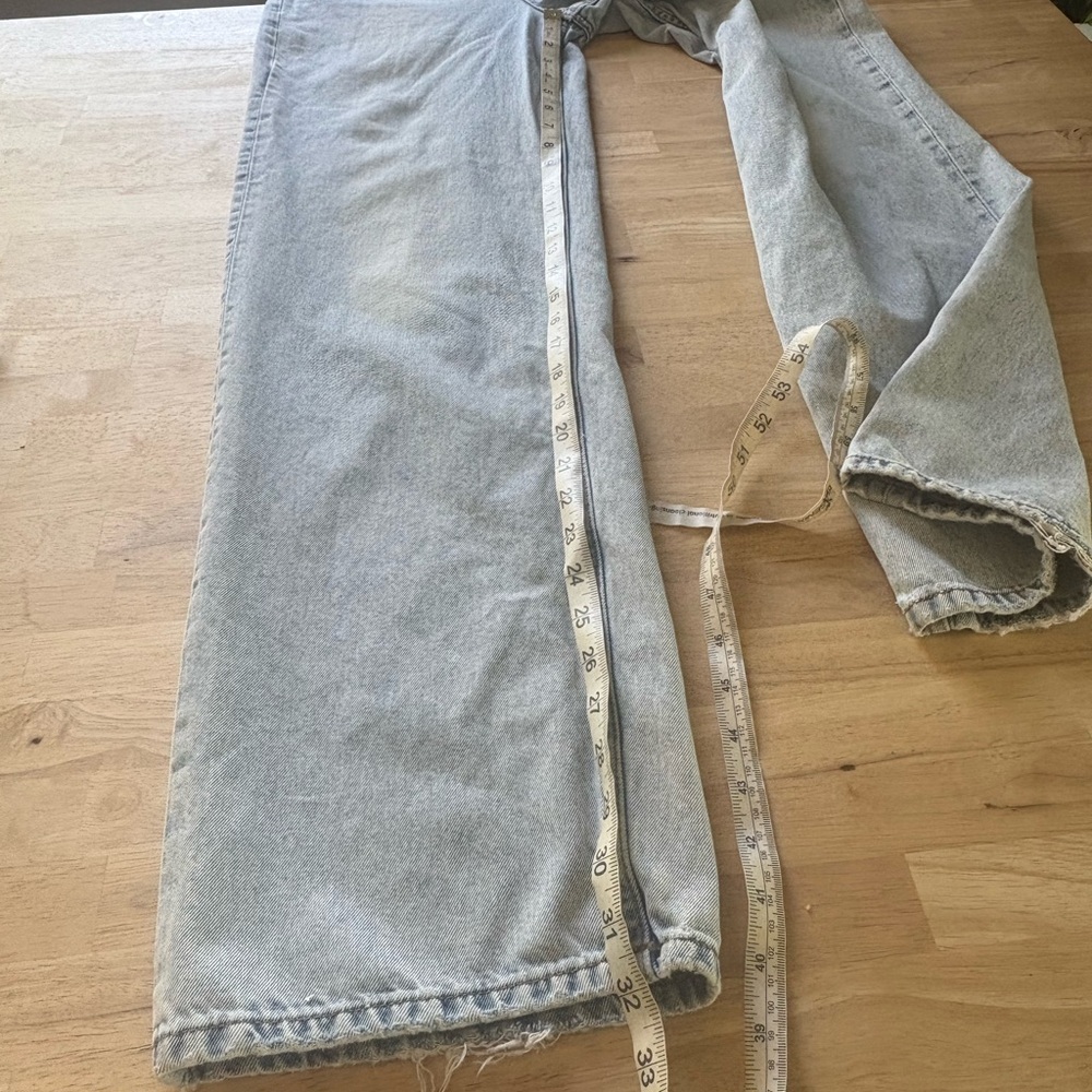 Sale! Divided Light Blue Flare & Wide Leg Jeans, distressed style. Sz 2 - Picture 10 of 11